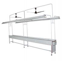 Machine Centre Table With Light & Fan Arrangement Bin Type